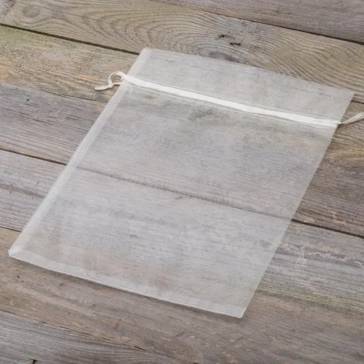 Organzaposer 35 x 50 cm - ecru Organza-poser