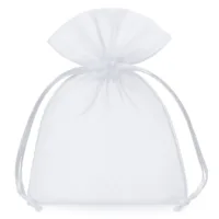 25 stk. Organzaposer 7 x 9 cm - hvid 4