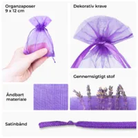 Hvilken lavendelpose skal du vælge til tørrede blomster? Vi sammenligner tomme lavendelposer fra Saketos 63