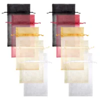 10 stk. Organzaposer 13 x 27 cm - blandede farver 1