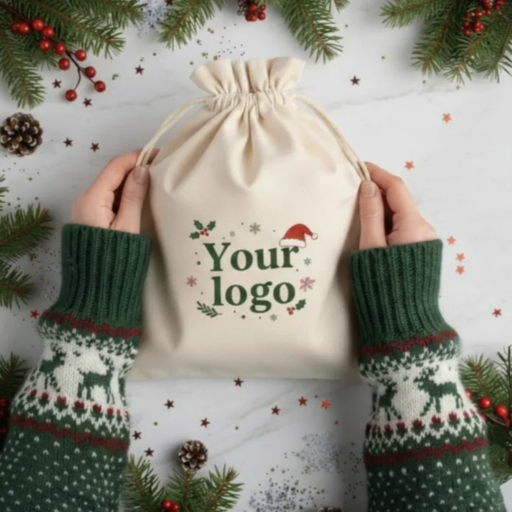 Julegaveposer - unikke stofposer til dine gaver 94 Juleposer med logo