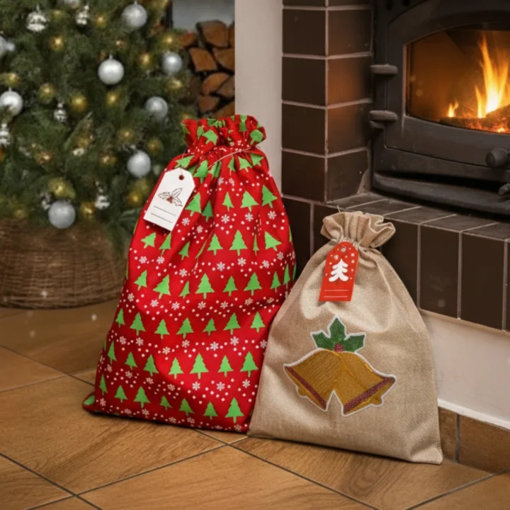 Julegaveposer - unikke stofposer til dine gaver 91 Store gavesække