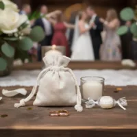 Linen Poser som emballage til bryllupsgaver og særlige anledninger